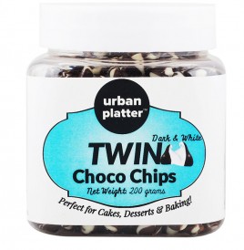 Urban Platter Dark & White Twin Choco Chips  Jar  200 grams